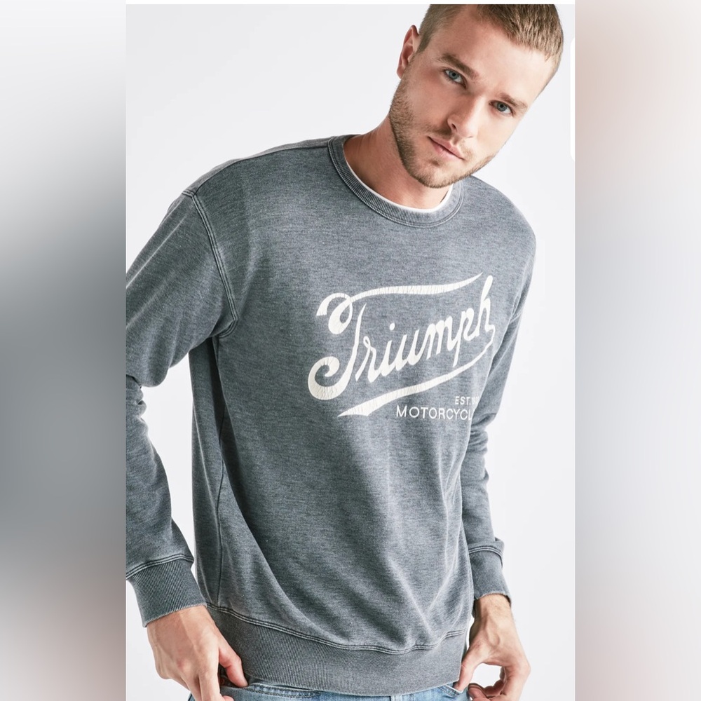 Triumph Charcoal Crewneck Sweatshirt, Large